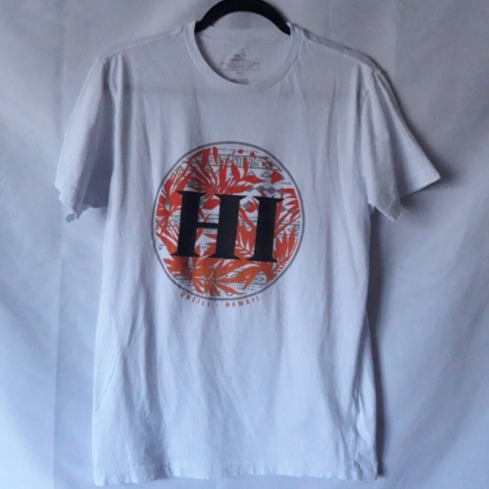O'Neill Hawaii Graphic Tee Men’s Small White Surf T-Shirt
